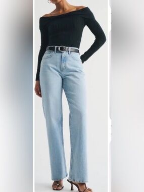 Abercrombie & Fitch Curve Love High Rise 90s Relaxed Jean